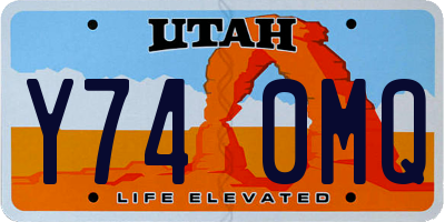 UT license plate Y740MQ