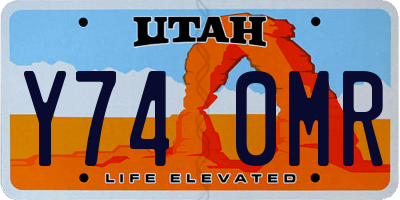 UT license plate Y740MR