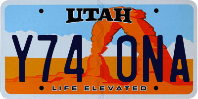 UT license plate Y740NA