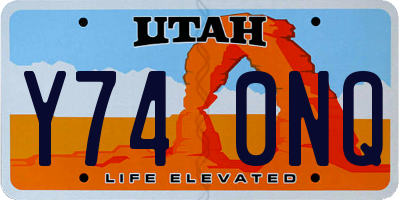 UT license plate Y740NQ