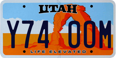 UT license plate Y740OM