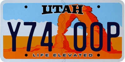 UT license plate Y740OP