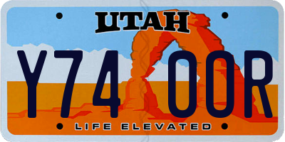 UT license plate Y740OR