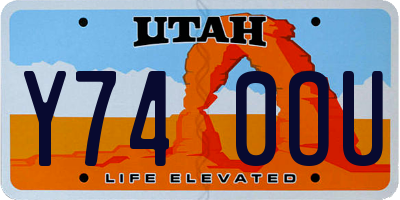 UT license plate Y740OU