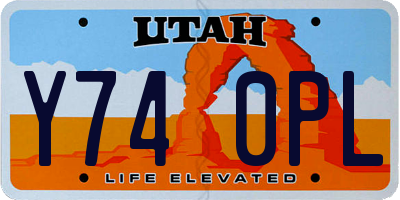 UT license plate Y740PL