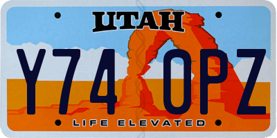 UT license plate Y740PZ