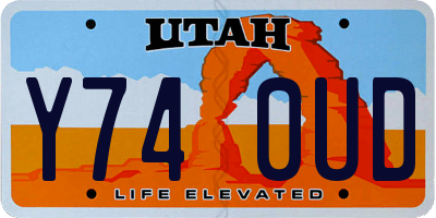 UT license plate Y740UD