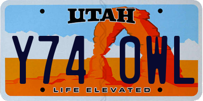 UT license plate Y740WL