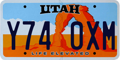 UT license plate Y740XM