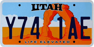UT license plate Y741AE