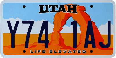 UT license plate Y741AJ