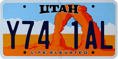 UT license plate Y741AL