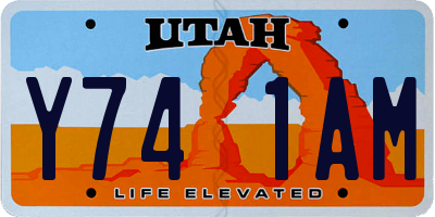 UT license plate Y741AM