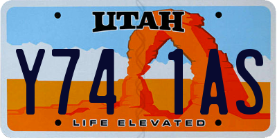 UT license plate Y741AS