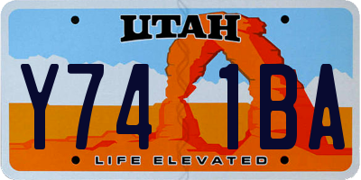 UT license plate Y741BA