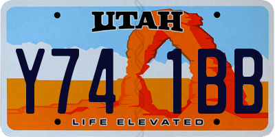 UT license plate Y741BB