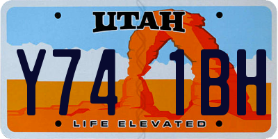 UT license plate Y741BH