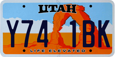 UT license plate Y741BK