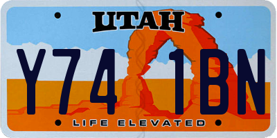 UT license plate Y741BN