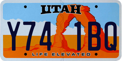 UT license plate Y741BQ