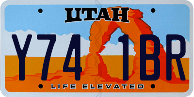UT license plate Y741BR