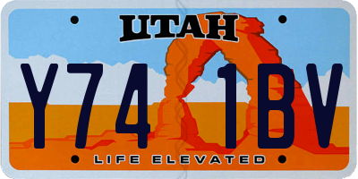 UT license plate Y741BV