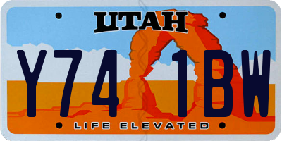UT license plate Y741BW