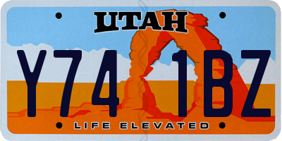 UT license plate Y741BZ
