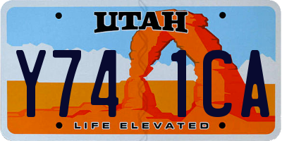 UT license plate Y741CA