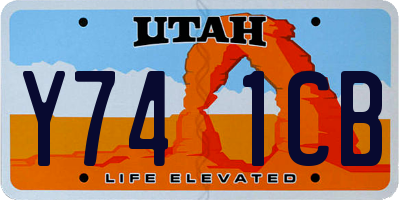 UT license plate Y741CB
