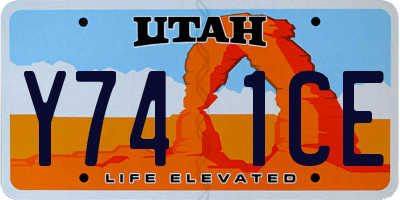 UT license plate Y741CE
