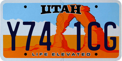UT license plate Y741CG
