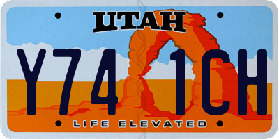 UT license plate Y741CH
