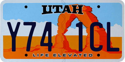 UT license plate Y741CL