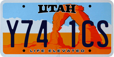 UT license plate Y741CS