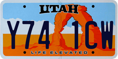 UT license plate Y741CW