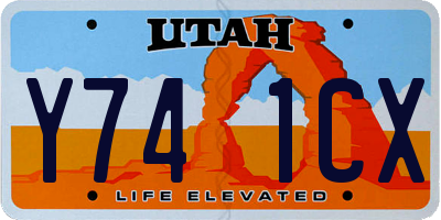 UT license plate Y741CX