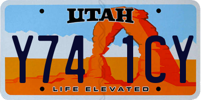 UT license plate Y741CY