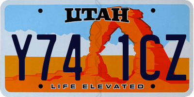 UT license plate Y741CZ