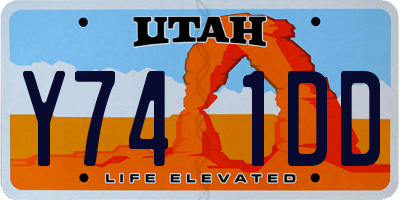 UT license plate Y741DD