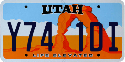 UT license plate Y741DI