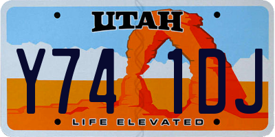 UT license plate Y741DJ