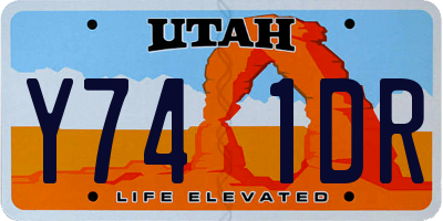 UT license plate Y741DR