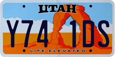 UT license plate Y741DS