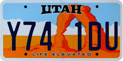 UT license plate Y741DU