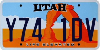 UT license plate Y741DV