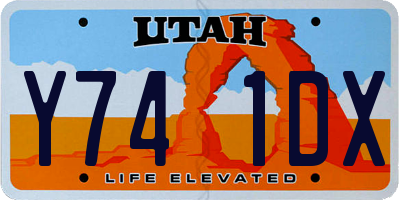 UT license plate Y741DX