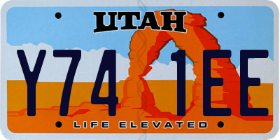 UT license plate Y741EE