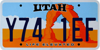 UT license plate Y741EF
