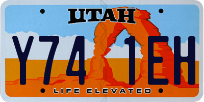 UT license plate Y741EH